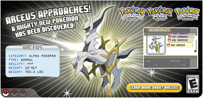 Arceus se presenta en América.