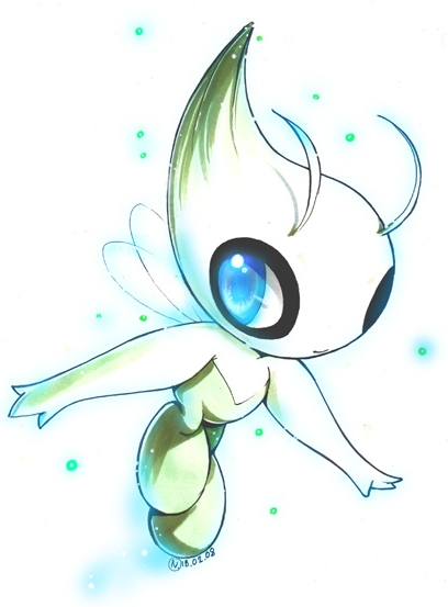 Detalles de los felinos legendarios shinies y de Celebi, revelados en la última edición de CoroCoro
