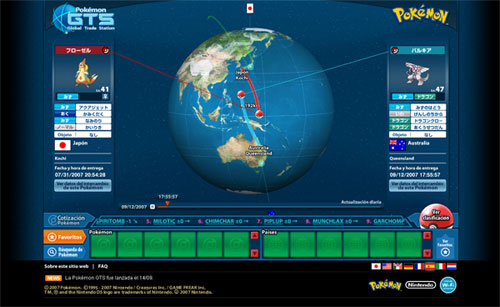 Inaugurada la Web de Pokémon Global Trade Station