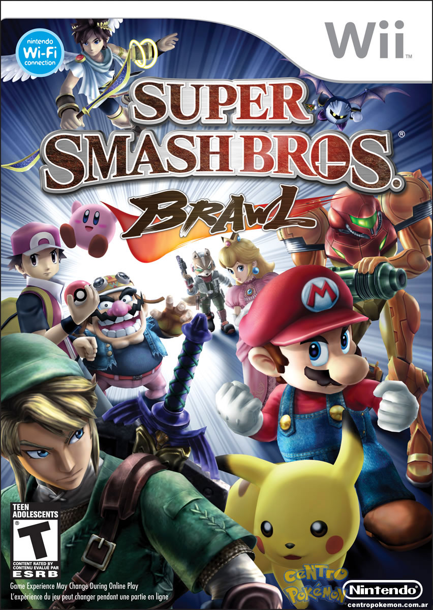 Box Art Oficial de Super Smash Bros Brawl Americano