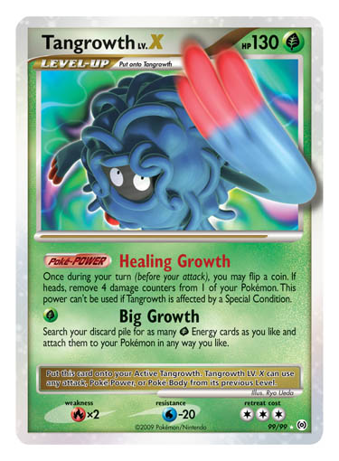 Pokémon TCG/JCC: Tangrowth Niv.X es el siguiente en Platinum: Arceus.