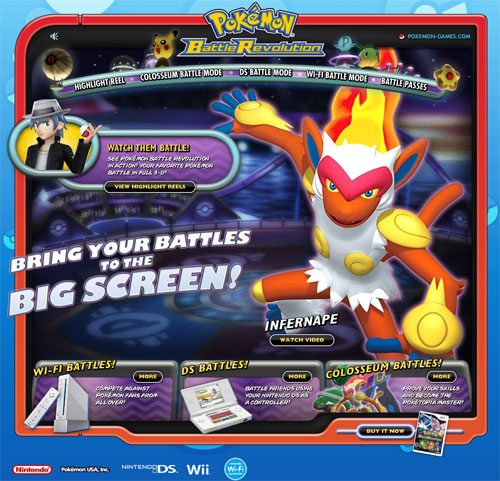 Pok&eacute;mon Battle Revolution ya tiene Web Oficial!