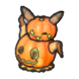 Calabazas iluminadas apiladas
