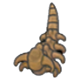 Cola de fósil cabezazo