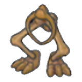 Patas de fósil tirano