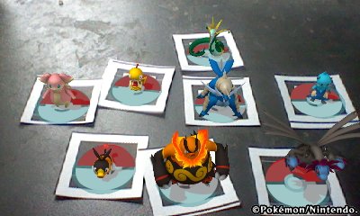 Pokédex 3D ocho Pokémon simultáneos