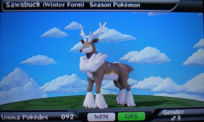 Sawsbuck Pokédex 3D