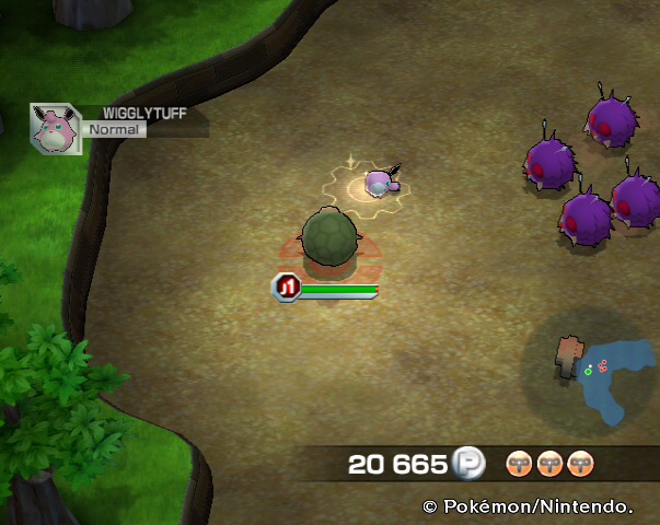 Recogemos un Wigglytuff del suelo - Pokémon Rumble