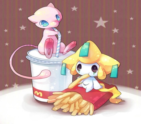 Mew y Jirachi, con productos del McDonald’s's