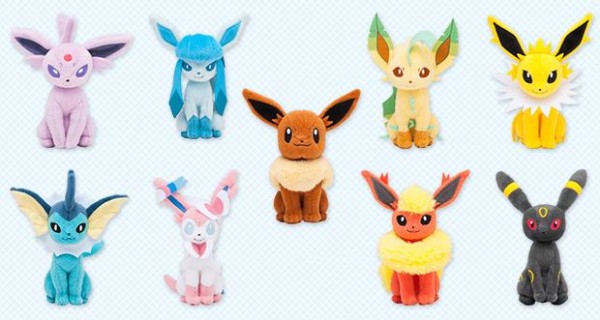 Eeveelution Sitting Plush PokeCenJP