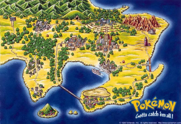 Pokémon Rojo y Azul - Región de Kanto
