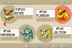 Evoluciones de Eevee