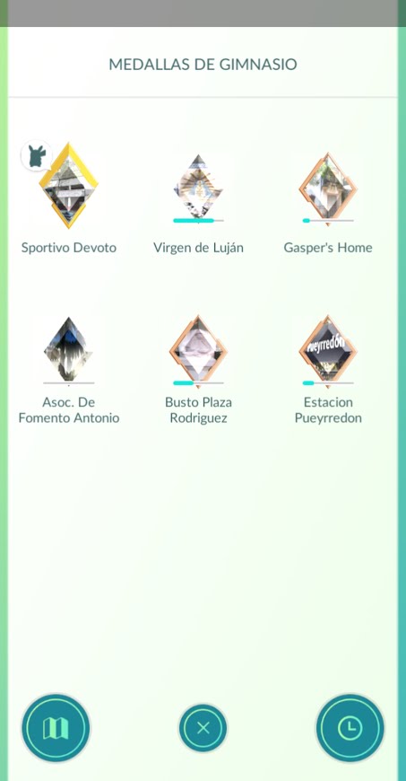 Pokémon Go Medallas Gimnasios