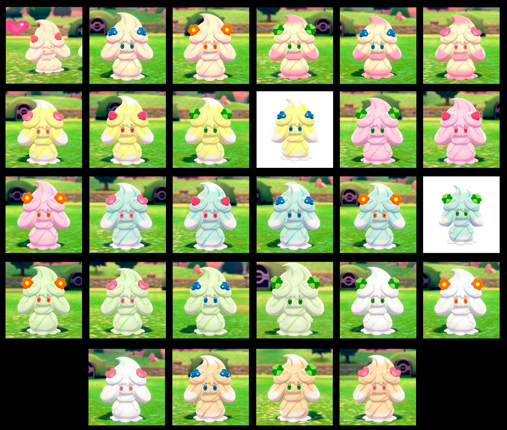 Alcremie Variantes Pokemon Espada Escudo