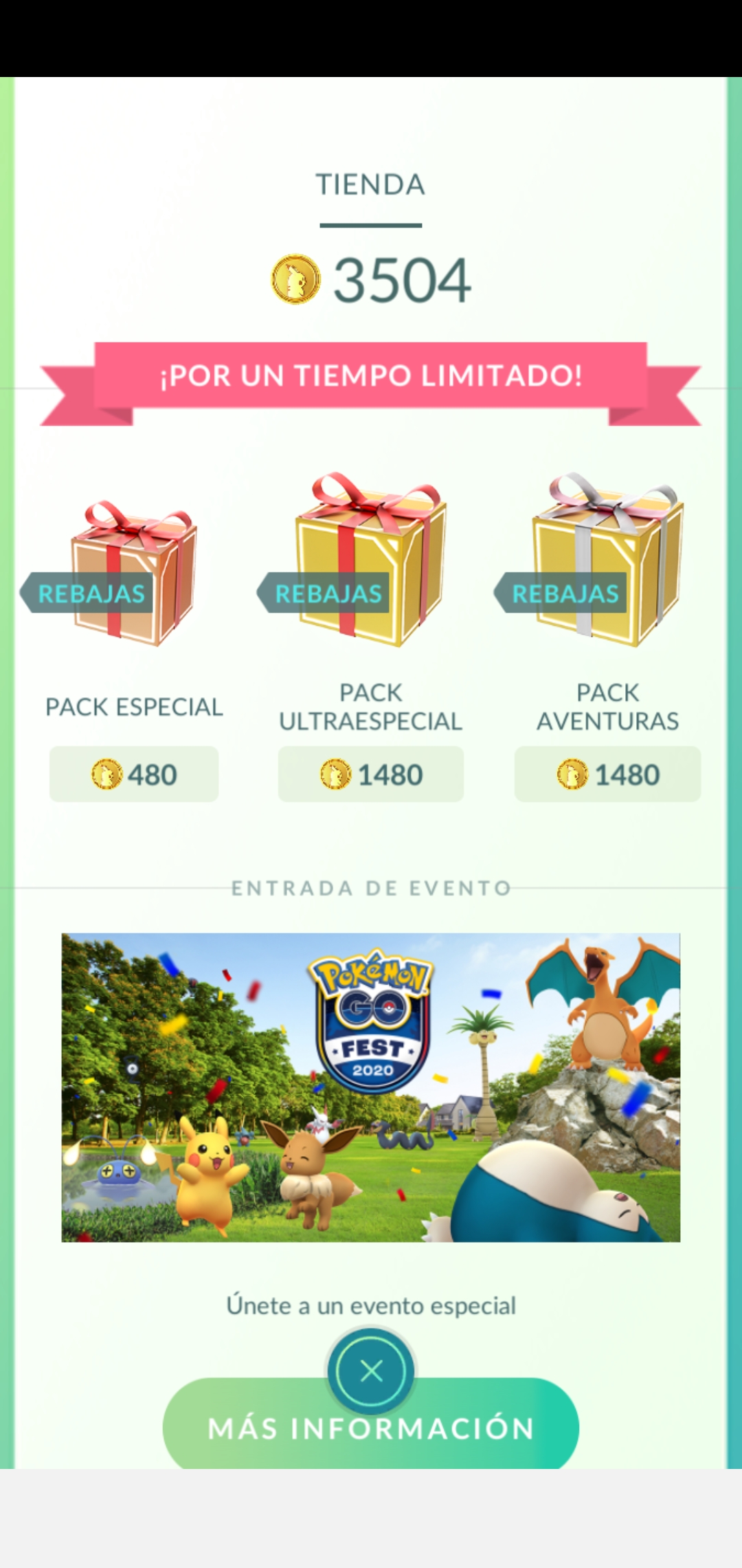 Pokemon GO Fest2020 Tienda