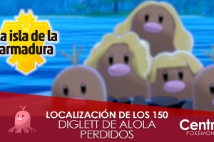 Los 150 Diglett de Alola: Localización en la Isla de la Armadura