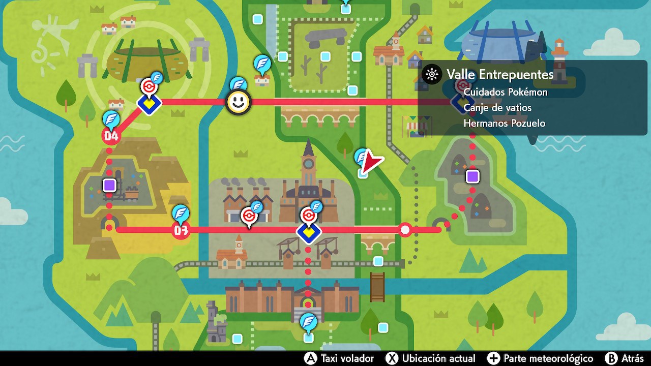Mapa Galar Valle Entrepuentes Cuidados Pokemon Espada Escudo