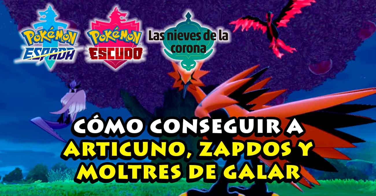 ASÍ CONSIGUES a ARTICUNO GALAR SHINY, MOLTRES GALAR SHINY y ZAPDOS SHINY en  POKÉMON ESPADA y ESCUDO! 