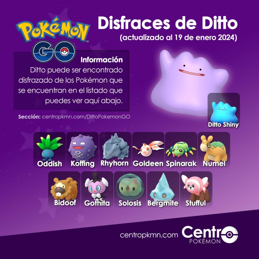 Ditto Disfraces Pokemon Go