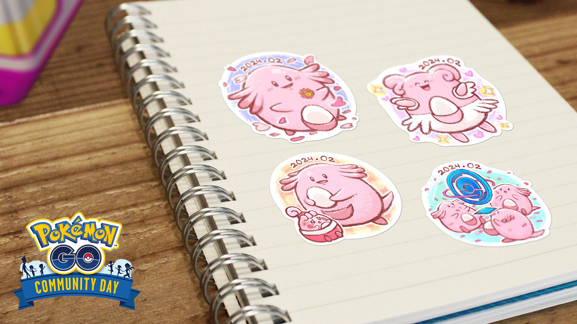 Pegatinas Dia De La Comunidad Chansey Febrero 2024