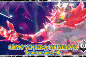 Teraincursión Incineroar el Imbatible con Teratipo Siniestro para Pokémon Escarlata y Púrpura