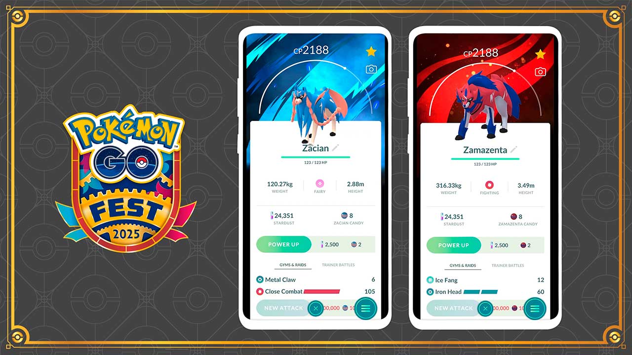 Fondos Zacian Zamazenta Pokemon Go Fest 2025