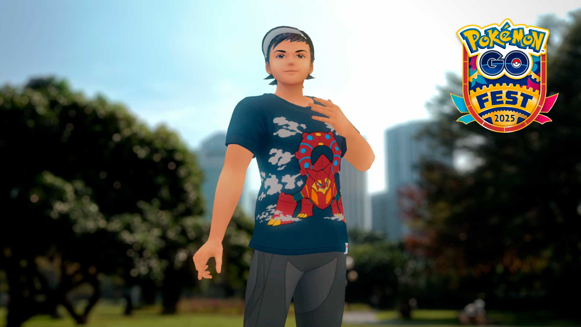 Pose Y Camiseta De Volcanion Pokemon Go Fest 2025