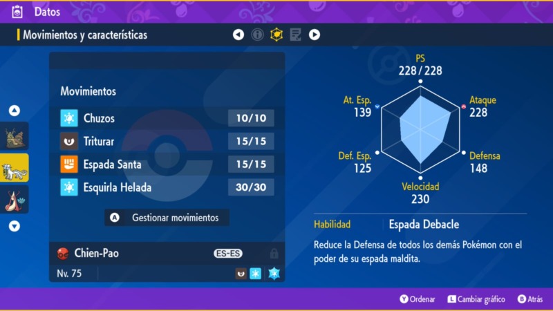 Chien Pao Shiny Regalo Misterioso Ficha 02 Pokemon Escarlata Purpura