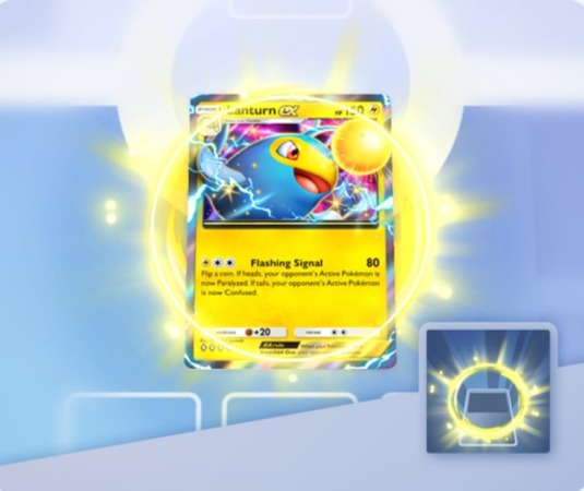 Efecto Anillo Fulgurante Amarillo Lanturn Ex Pokemon Tcgp