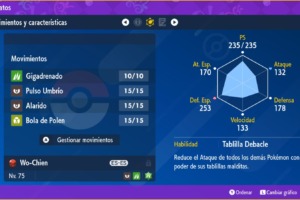 Wo Chien Shiny Regalo Misterioso Ficha 2 Pokemon Escarlata Purpura