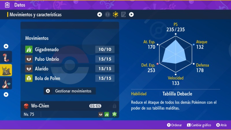 Wo Chien Shiny Regalo Misterioso Ficha 2 Pokemon Escarlata Purpura