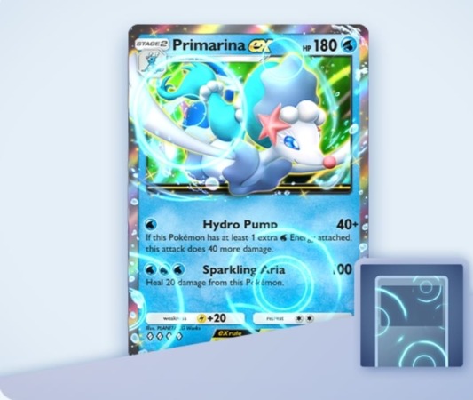 Ondas Azul Claro Primarina Ex Pokemon Tcgp