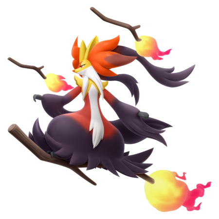 Pokemon Legends Z A Mega Delphox Artwork Glow