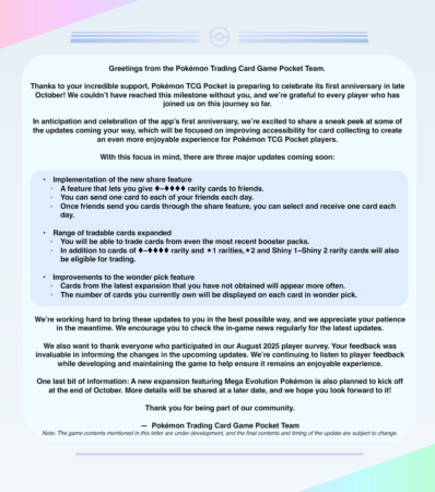 Actualizacion Pokemon Tcgp