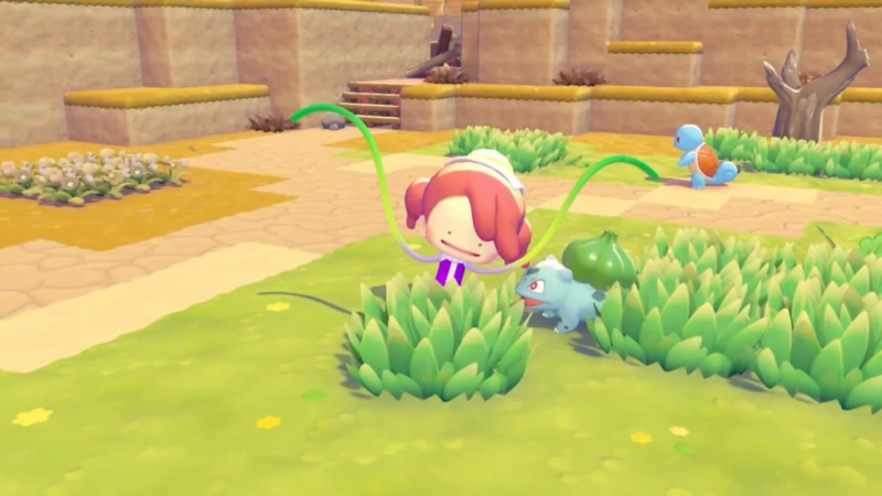 Ditto usando Follaje en Pokémon Pokopia