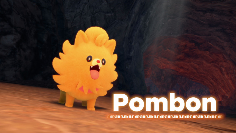 Pombon en una cueva en el tráiler de Pokémon Viento y Pokémon Ola