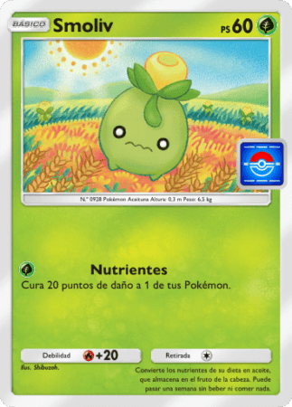 Carta Promo B 34 Smoliv Pokemon Tcgp