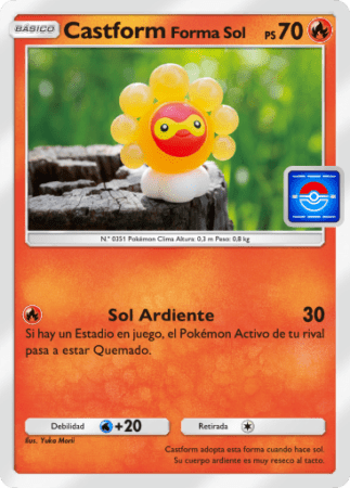 Carta Promo B 57 Castform Forma Sol Pokemon Tcgp