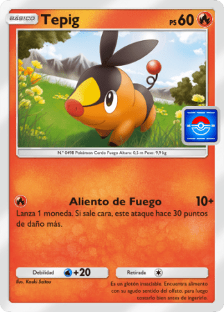 Carta Promo B 58 Tepig Pokemon Tcgp