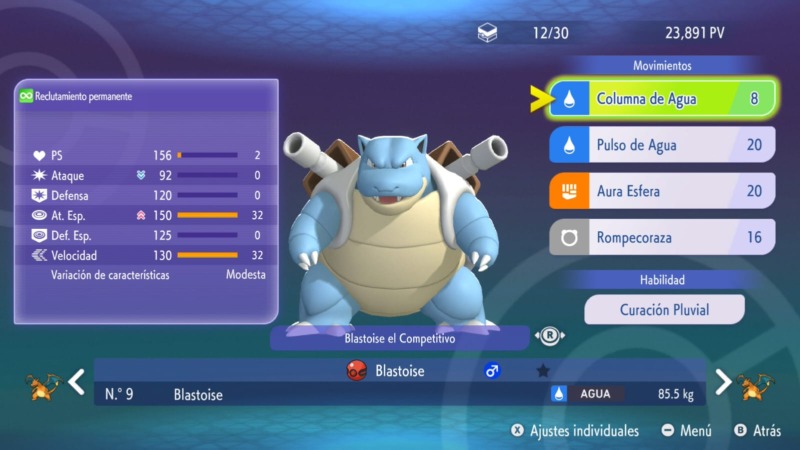 Datos Blastoise El Competitivo Pokemon Champions