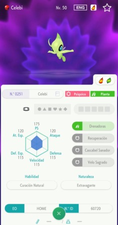 Celebi Pokemon Home Frlg