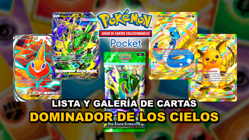 Catálogo completo de Dominador de los Cielos para Pokémon TCG Pocket