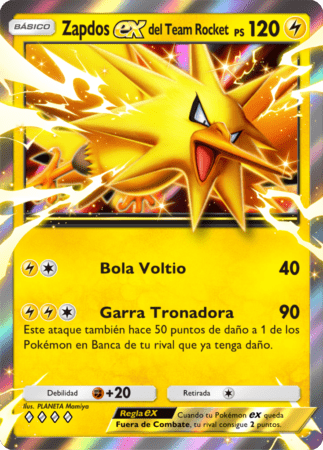 Zapdos ex del Team Rocket