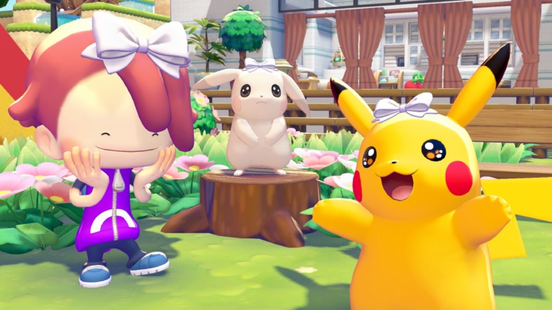 Ditto Palidachu y Pikachu con accesorios en la Parte 2 del Pase de Expansión de Pokémon Pokopia