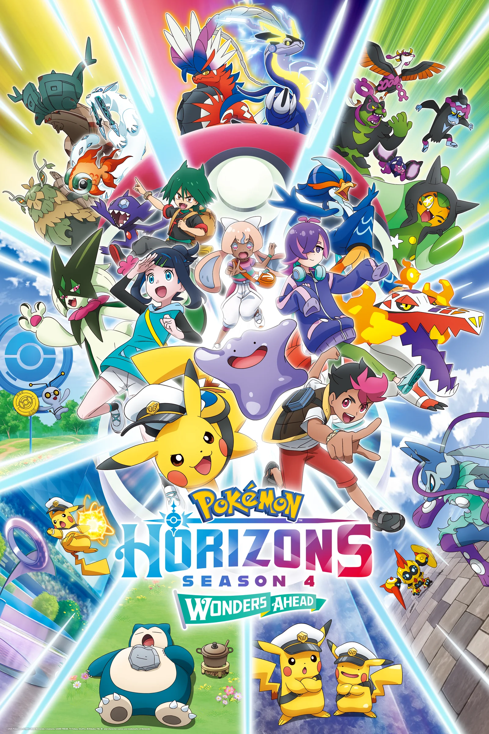 Póster de La temporada 4 de Horizontes Pokémon: Maravillas a la vista
