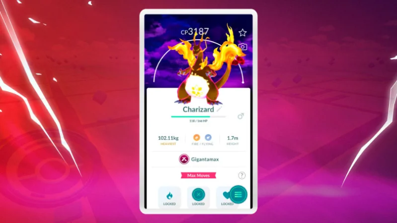 Charizard Gigamax en Pokémon GO