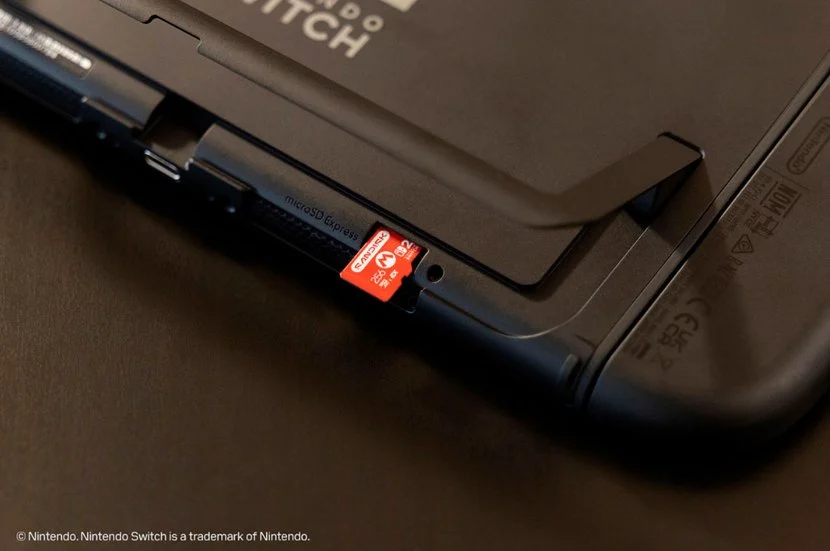 Sandisk microSD Express 256 gb de Mario con licencia oficial de Nintendo.