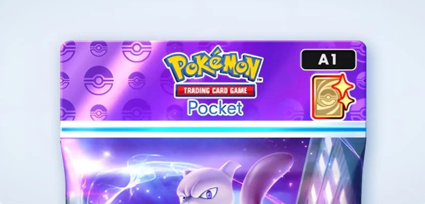 Sobre de mejora de Genes Formidables: Mewtwo con icono de cupón especial.